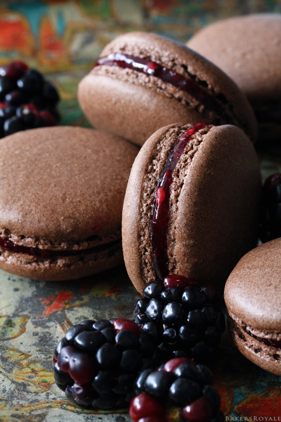 来自Bakers Royale的巧克力黑莓Macarons188宝金博网址十多