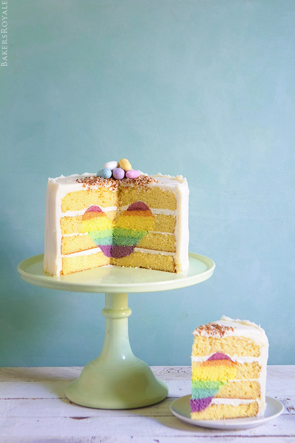 惊喜 - 内在彩虹心脏蛋糕通过面包师royale188宝金博网址十多