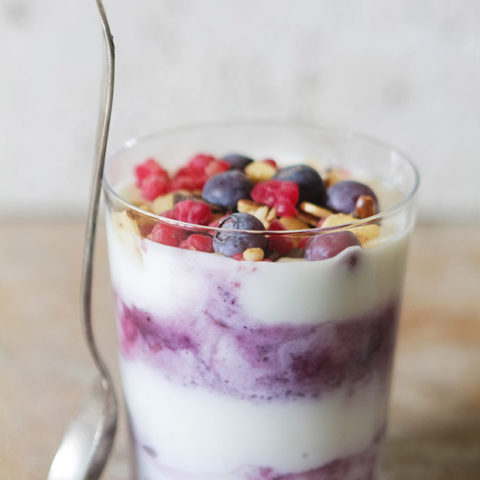 蓝莓冻糕早餐